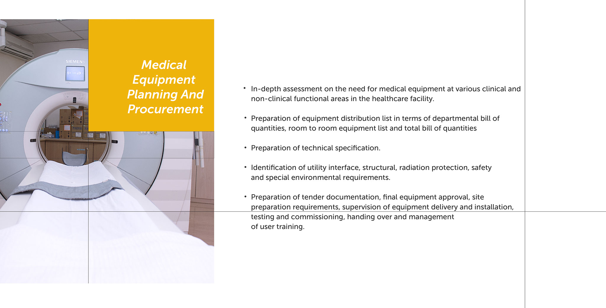 Medical Equipment Planning Services